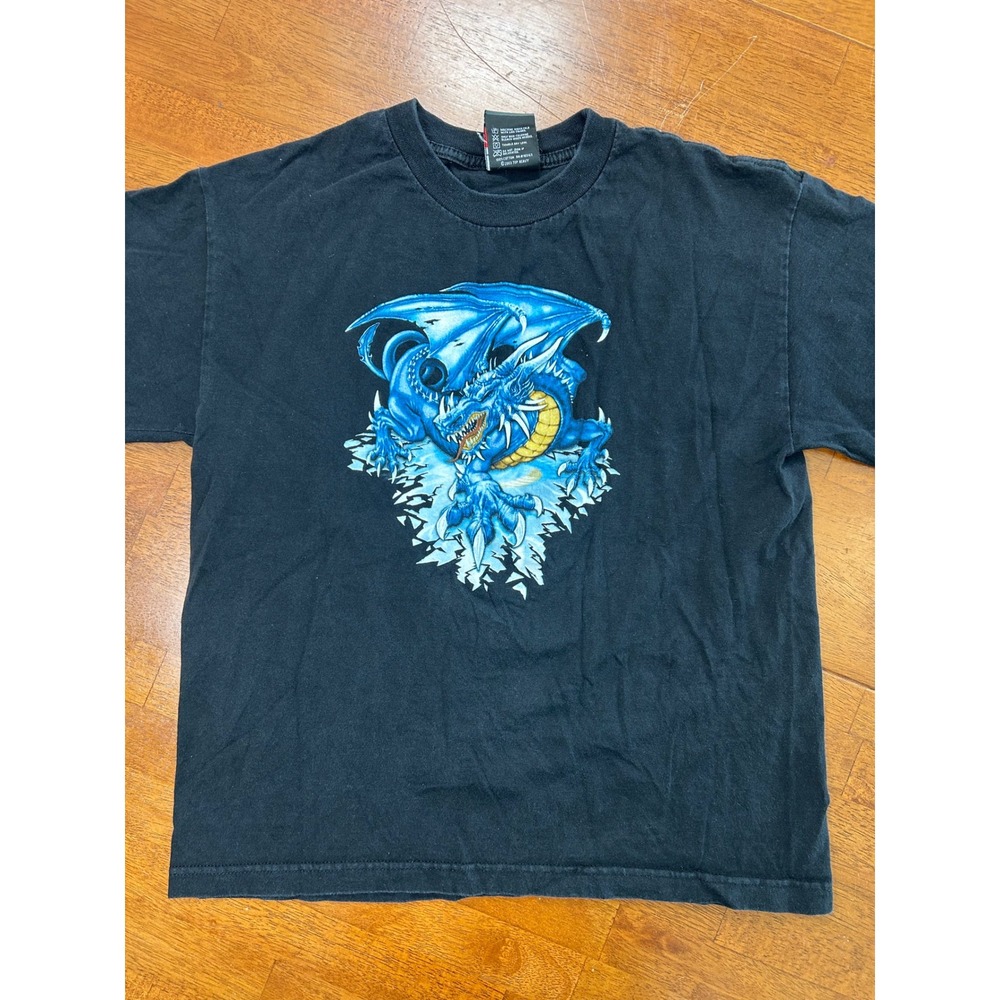 Top Heavy T-Shirt Mens XL Black 2003 Vintage Blue Dragon Graphic Tee